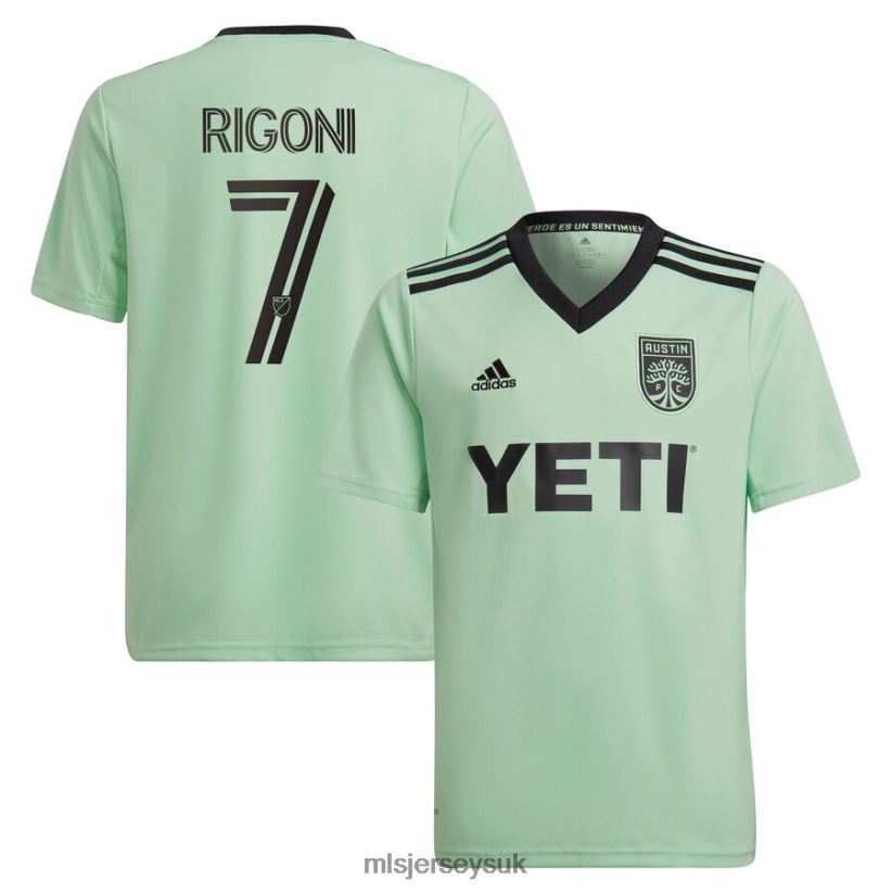 Austin FC Emiliano Rigoni Adidas Mint 2023 The Sentimiento Kit Replica Player Jersey Kids MLS Jerseys Jersey X60B2D1185