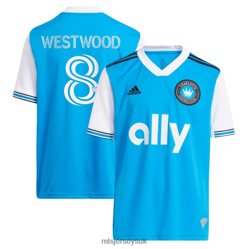 Charlotte FC Ashley Westwood Adidas Blue 2023 Newly Minted Replica Player Jersey Kids MLS Jerseys Jersey X60B2D1160