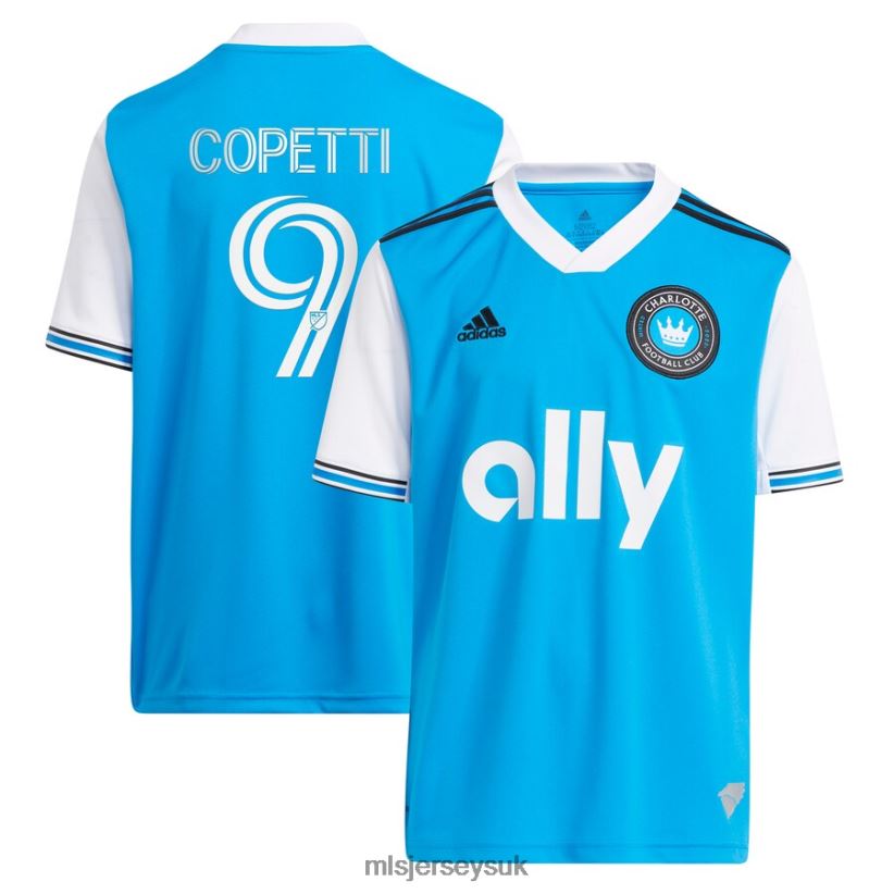 Charlotte FC Enzo Copetti Adidas Blue 2023 Newly Minted Replica Player Jersey Kids MLS Jerseys Jersey X60B2D1159