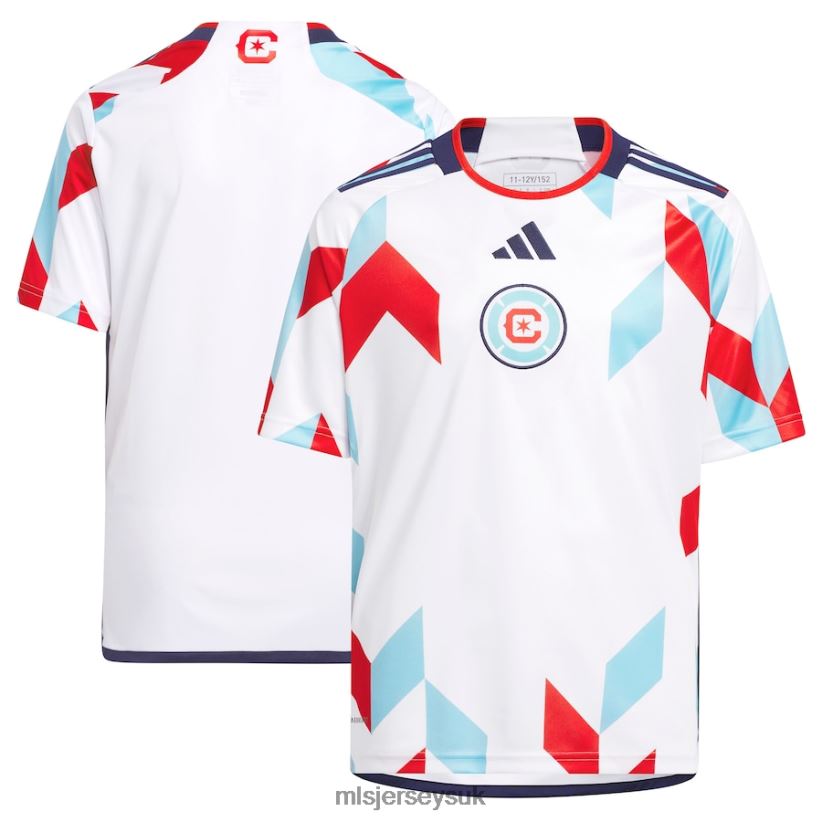 Chicago Fire Adidas White 2023 A Kit For All Replica Jersey Kids MLS Jerseys Jersey X60B2D157