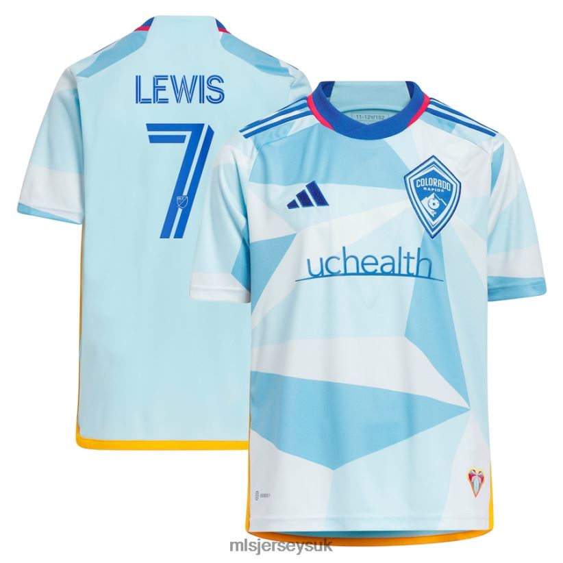 Colorado Rapids Jonathan Lewis Adidas Light Blue 2023 New Day Kit Replica Jersey Kids MLS Jerseys Jersey X60B2D1163