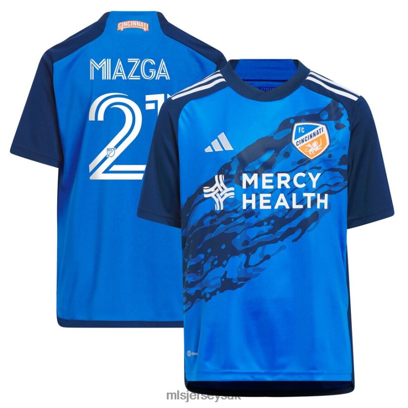 FC Cincinnati Matt Miazga Adidas Blue 2023 River Kit Replica Jersey Kids MLS Jerseys Jersey X60B2D1042