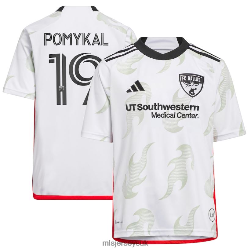 FC Dallas Paxton Pomykal Adidas White 2023 Burn Baby Burn Replica Player Jersey Kids MLS Jerseys Jersey X60B2D648