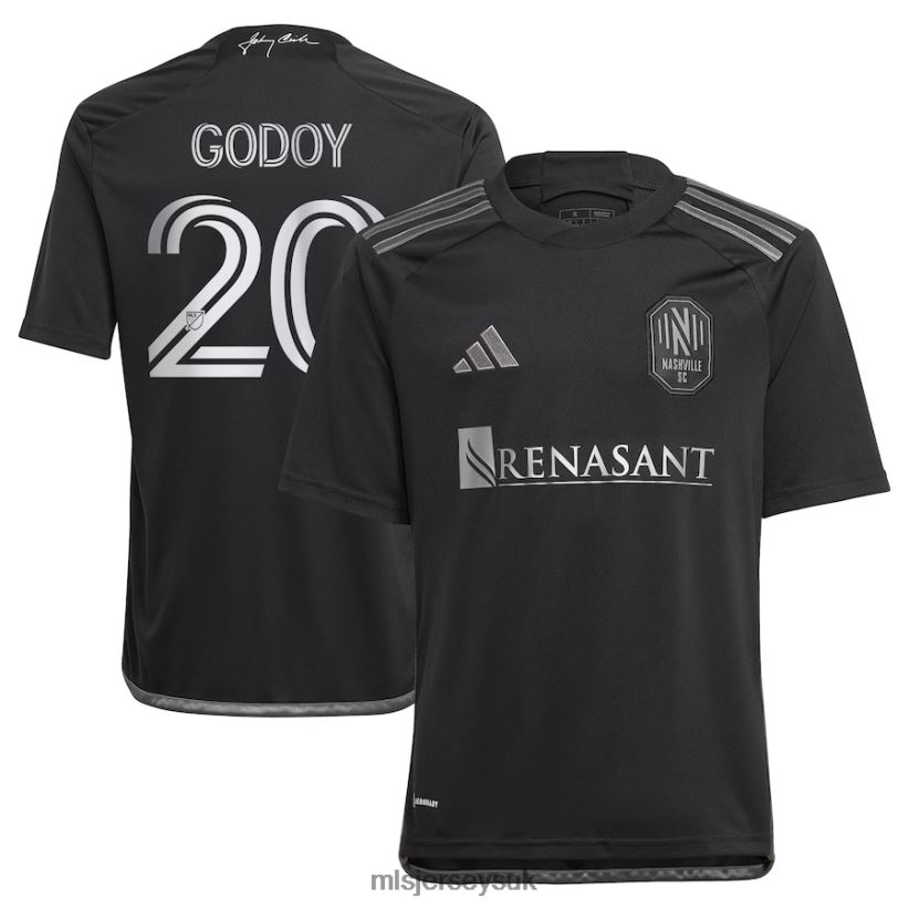 Nashville SC Anibal Godoy Adidas Black 2023 Man In Black Kit Replica Player Jersey Kids MLS Jerseys Jersey X60B2D929