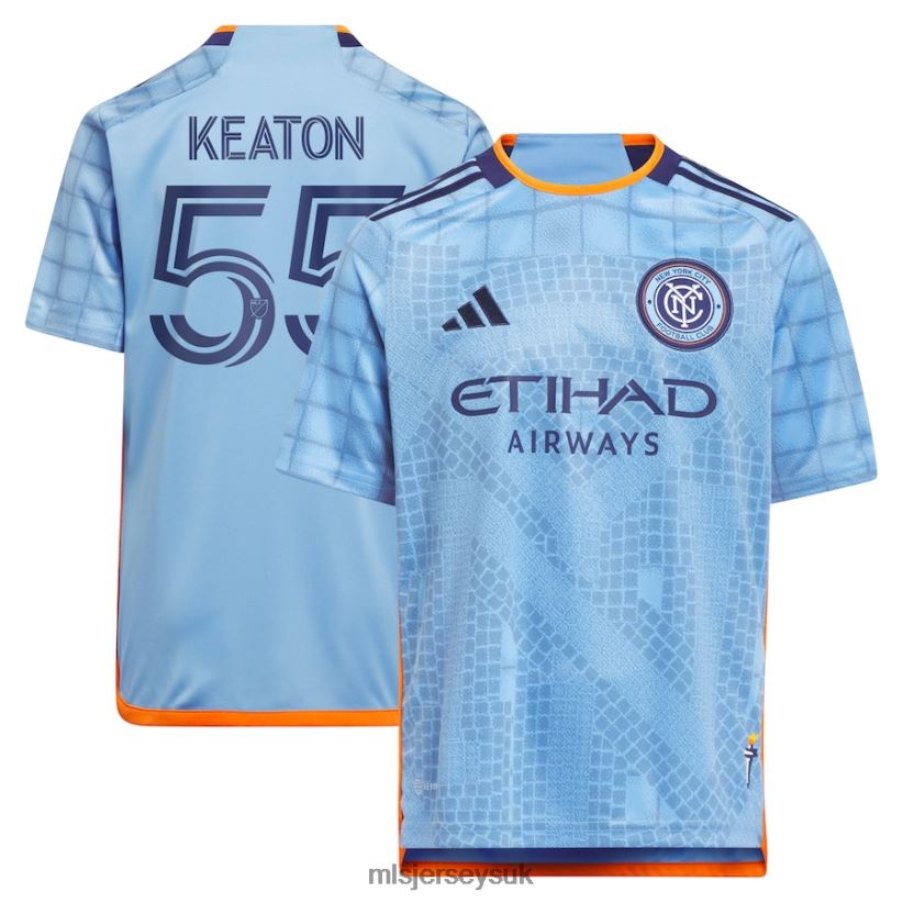 New York City FC Keaton Parks Adidas Light Blue 2023 The Interboro Kit Replica Jersey Kids MLS Jerseys Jersey X60B2D1000