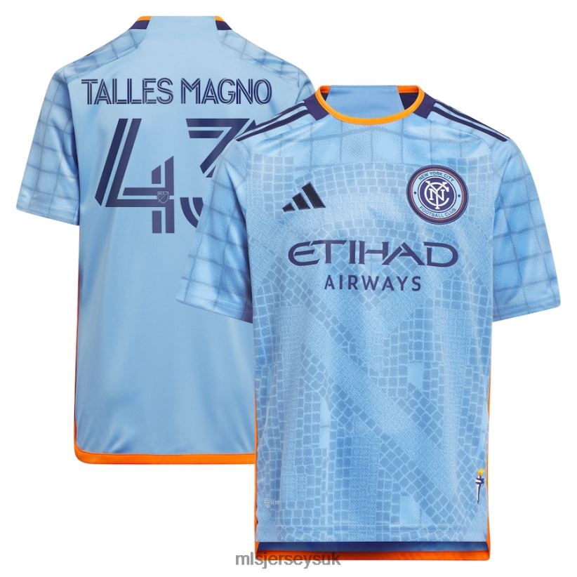 New York City FC Talles Magno Adidas Light Blue 2023 The Interboro Kit Replica Jersey Kids MLS Jerseys Jersey X60B2D1528