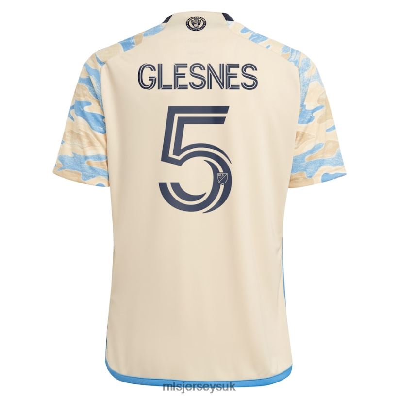 Philadelphia Union Jakob Glesnes Adidas Tan 2023 For Philly Replica Jersey Kids MLS Jerseys Jersey X60B2D371