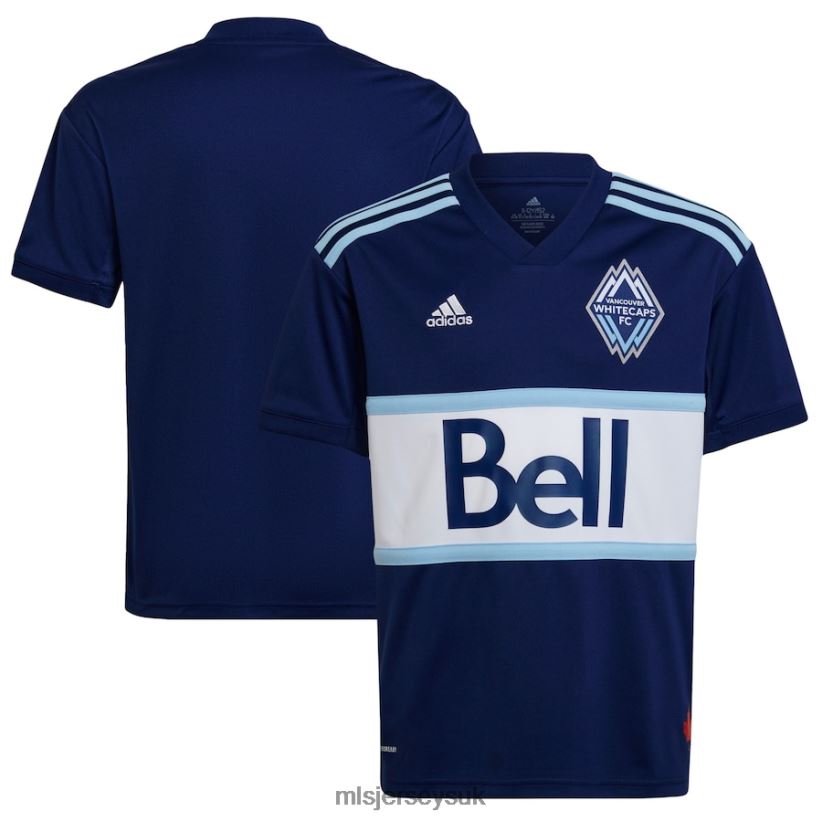 Vancouver Whitecaps FC Adidas Blue 2022 The Hoop & This City Replica Blank Jersey Kids MLS Jerseys Jersey X60B2D1525