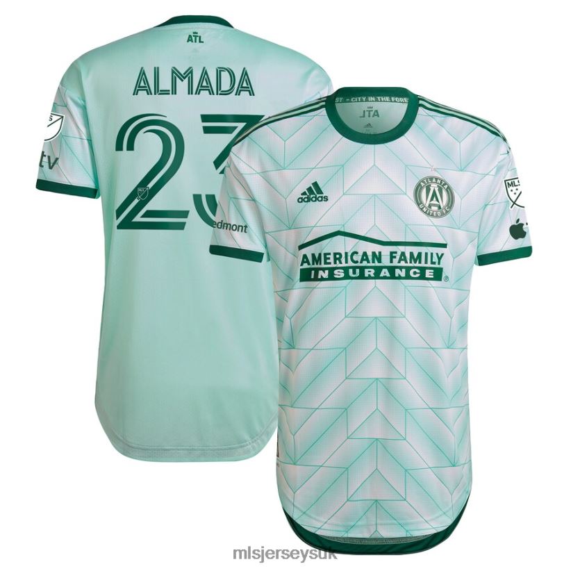 Atlanta United FC Thiago Almada Adidas Mint 2023 The Forest Kit Authentic Player Jersey Men MLS Jerseys Jersey X60B2D195