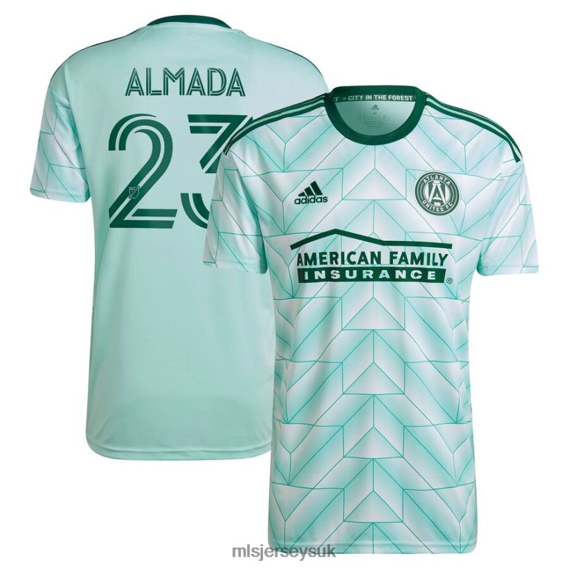 Atlanta United FC Thiago Almada Adidas Mint 2023 The Forest Kit Replica Player Jersey Men MLS Jerseys Jersey X60B2D127