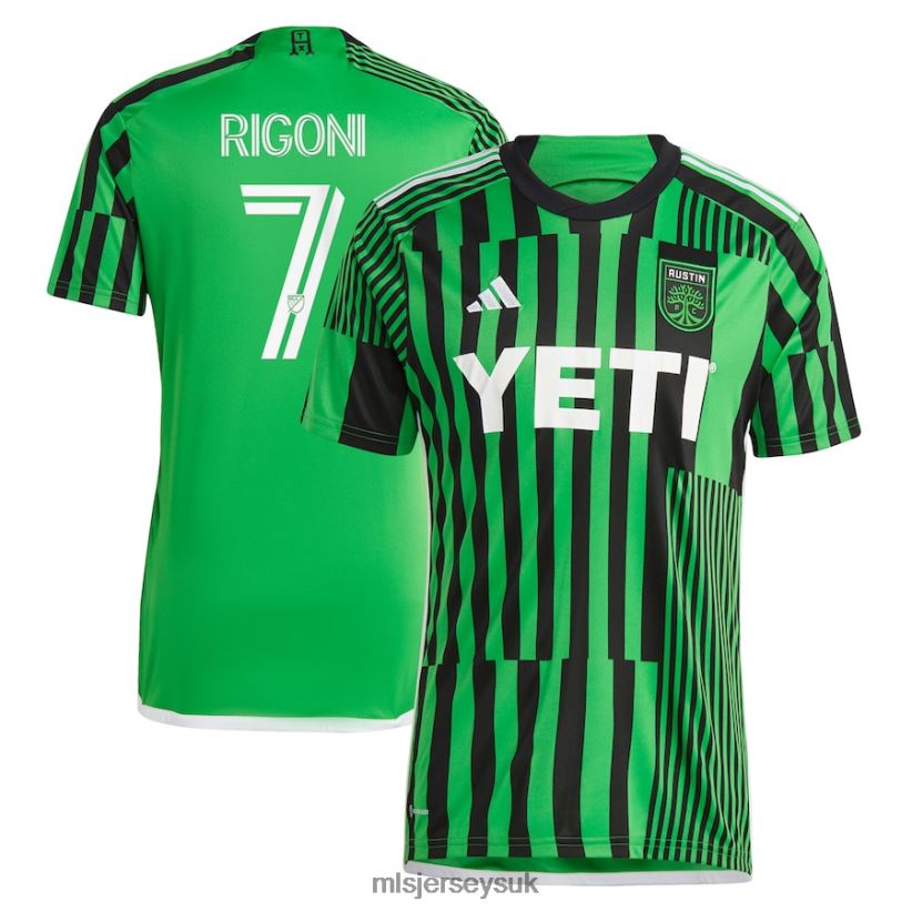 Austin FC Emiliano Rigoni Adidas Green 2023 Las Voces Kit Replica Jersey Men MLS Jerseys Jersey X60B2D969