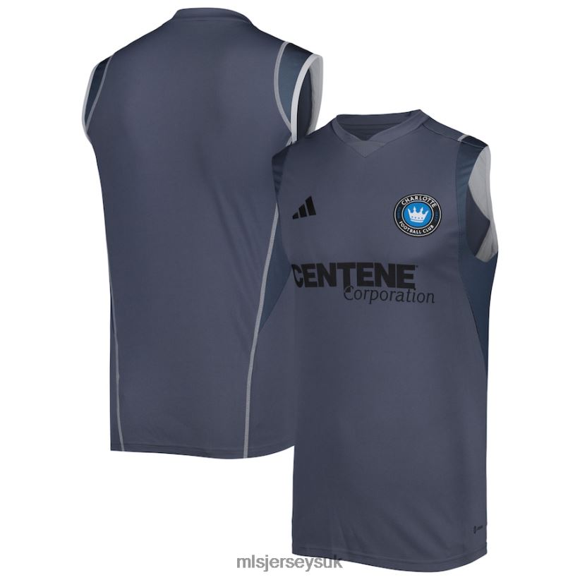 Charlotte FC Adidas Gray 2023 On-Field Sleeveless Training Jersey Men MLS Jerseys Jersey X60B2D427