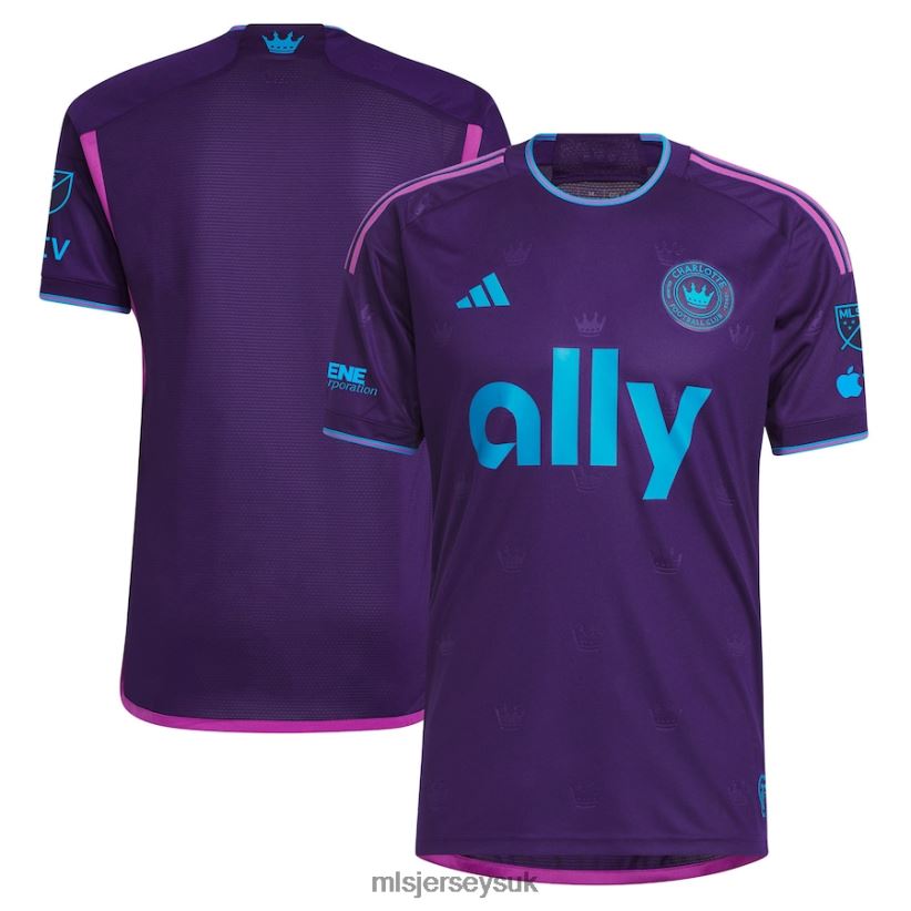Charlotte FC Adidas Purple 2023 Crown Jewel Kit Authentic Jersey Men MLS Jerseys Jersey X60B2D9