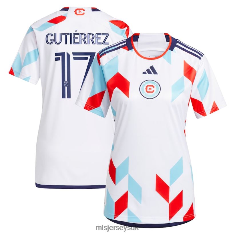 Chicago Fire Brian Gutierrez Adidas White 2023 A Kit For All Replica Player Jersey Men MLS Jerseys Jersey X60B2D1334