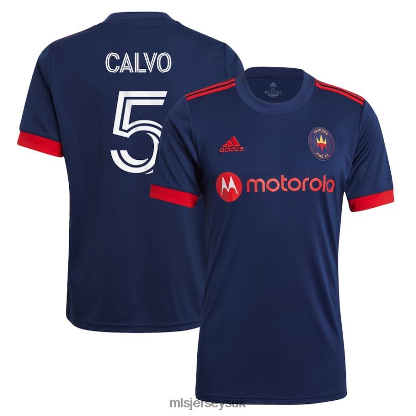 Chicago Fire Francisco Calvo Adidas Navy 2021 Primary Replica Player Jersey Men MLS Jerseys Jersey X60B2D1394