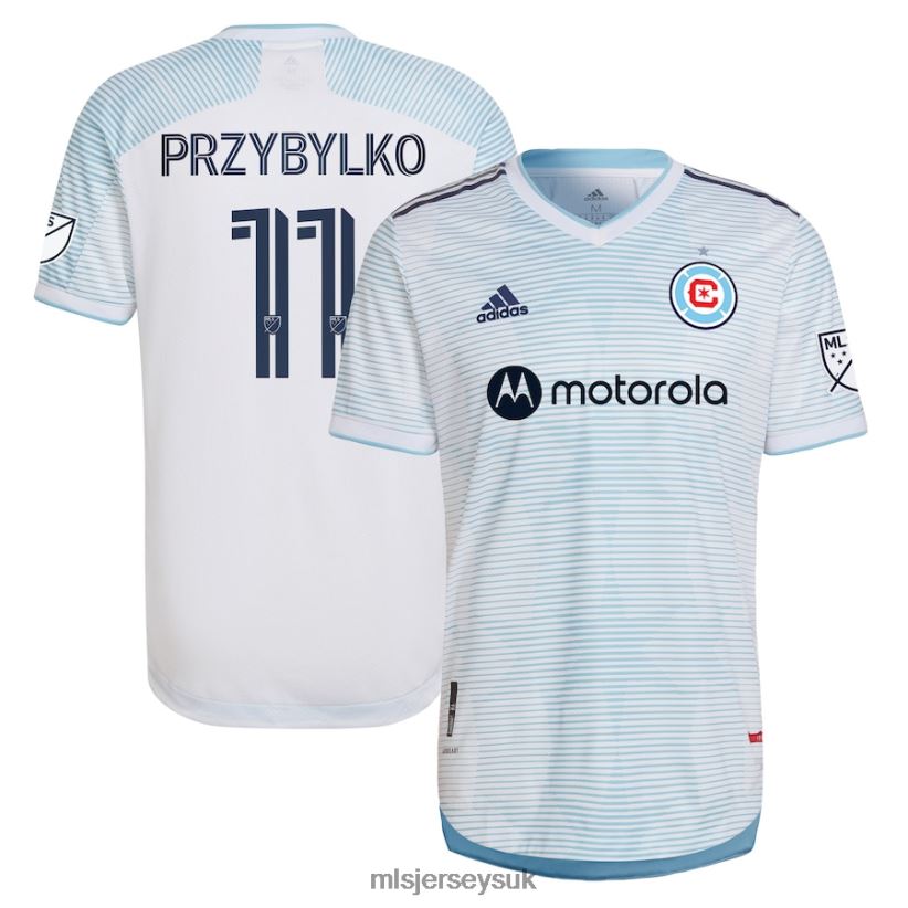 Chicago Fire Adidas White 2022 Lakefront Kit Authentic Player Jersey Men MLS Jerseys Jersey X60B2D1523
