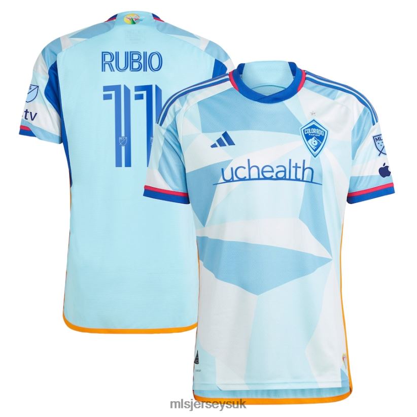 Colorado Rapids Diego Rubio Adidas Light Blue 2023 New Day Kit Authentic Jersey Men MLS Jerseys Jersey X60B2D735