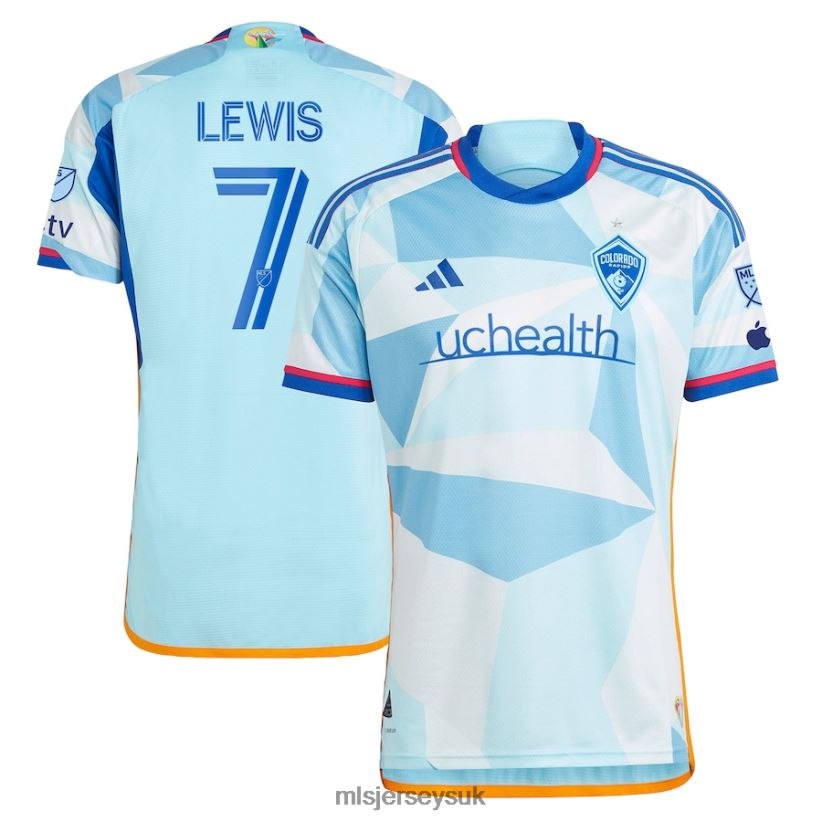 Colorado Rapids Jonathan Lewis Adidas Light Blue 2023 New Day Kit Authentic Jersey Men MLS Jerseys Jersey X60B2D917