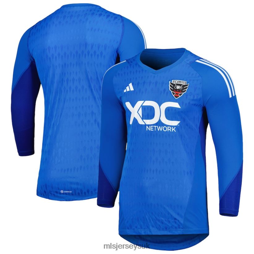 D.C. United Adidas Blue 2023 Goalkeeper Long Sleeve Replica Jersey Men MLS Jerseys Jersey X60B2D259