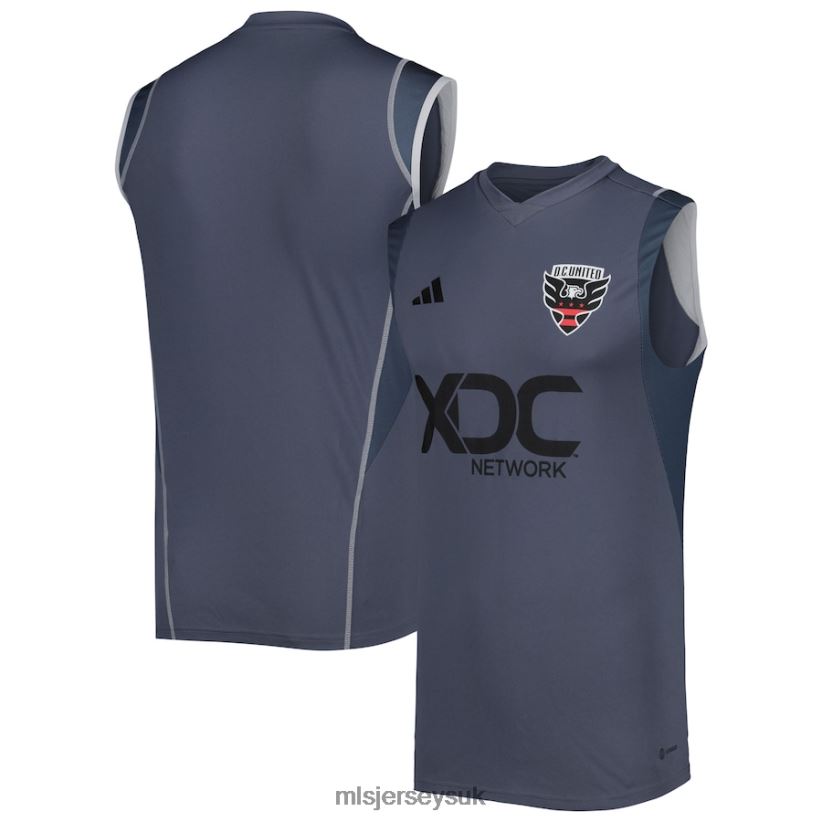 D.C. United Adidas Gray 2023 On-Field Sleeveless Training Jersey Men MLS Jerseys Jersey X60B2D336