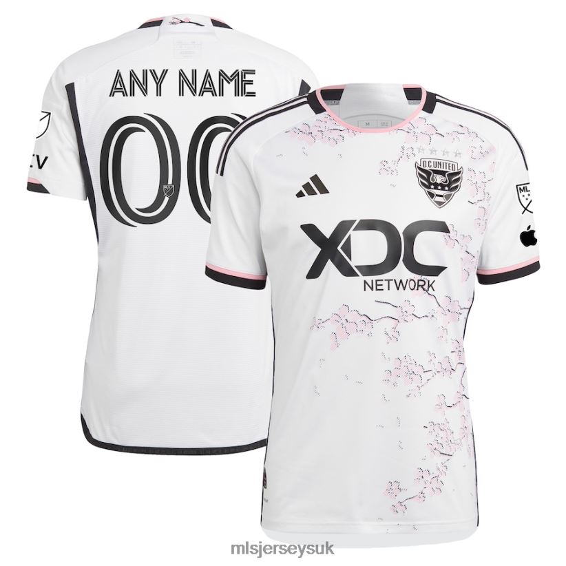 D.C. United Adidas White 2023 The Cherry Blossom Kit Authentic Custom Jersey Men MLS Jerseys Jersey X60B2D102