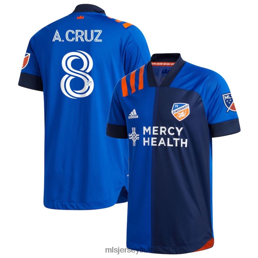FC Cincinnati Allan Cruz Adidas Blue 2020 Bold Authentic Jersey Men MLS Jerseys Jersey X60B2D1424