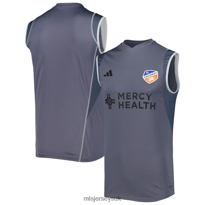 FC Cincinnati Adidas Gray 2023 On-Field Sleeveless Training Jersey Men MLS Jerseys Jersey X60B2D647
