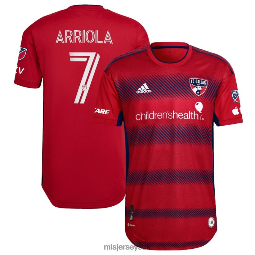 FC Dallas Paul Arriola Adidas Red 2023 Crescendo Kit Authentic Player Jersey Men MLS Jerseys Jersey X60B2D377