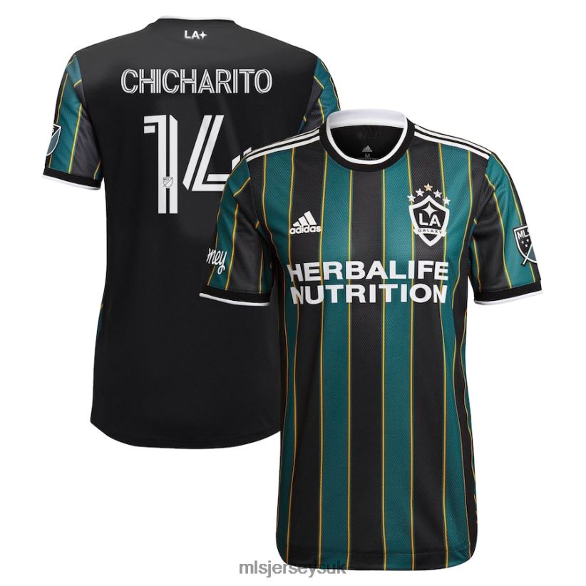 LA Galaxy Chicharito Adidas Black 2021 The LA Galaxy Community Kit Authentic Player Jersey Men MLS Jerseys Jersey X60B2D355