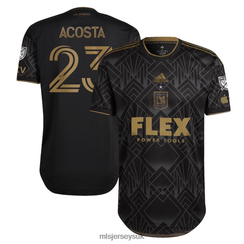 LAFC Kellyn Acosta Adidas Black 2023 Five Year Anniversary Kit Authentic Player Jersey Men MLS Jerseys Jersey X60B2D1066