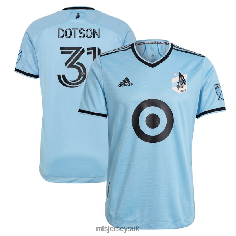 Minnesota United FC Hassani Dotson Adidas Light Blue 2021 The River Kit Authentic Jersey Men MLS Jerseys Jersey X60B2D1345