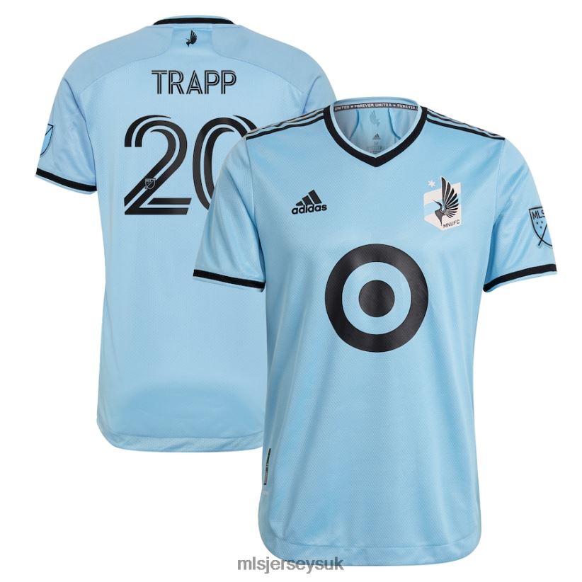 Minnesota United FC Wil Trapp Adidas Light Blue 2021 The River Kit Authentic Player Jersey Men MLS Jerseys Jersey X60B2D1479