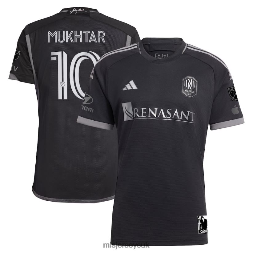 Nashville SC Hany Mukhtar Adidas Black 2023 Man In Black Kit Authentic Player Jersey Men MLS Jerseys Jersey X60B2D175