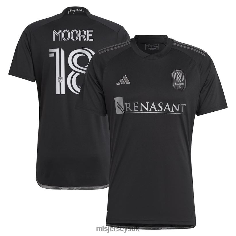 Nashville SC Shaq Moore Adidas Black 2023 Man In Black Kit Replica Player Jersey Men MLS Jerseys Jersey X60B2D469