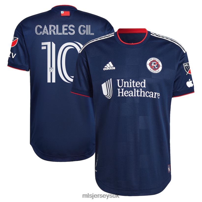 New England Revolution Carles Gil Adidas Navy 2023 The Liberty Kit Authentic Player Jersey Men MLS Jerseys Jersey X60B2D298