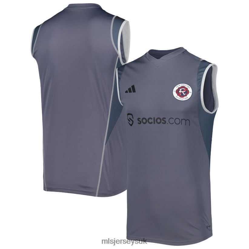 New England Revolution Adidas Gray 2023 On-Field Sleeveless Training Jersey Men MLS Jerseys Jersey X60B2D573