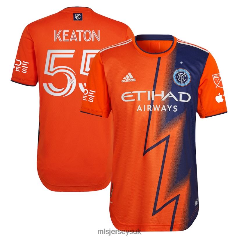 New York City FC Keaton Parks Adidas Orange 2023 The Volt Kit Authentic Player Jersey Men MLS Jerseys Jersey X60B2D1075