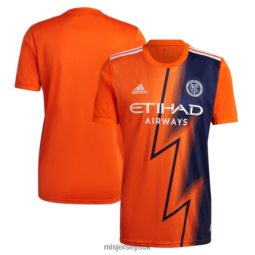 New York City FC Adidas Orange 2022 The Volt Kit Replica Blank Jersey Men MLS Jerseys Jersey X60B2D356