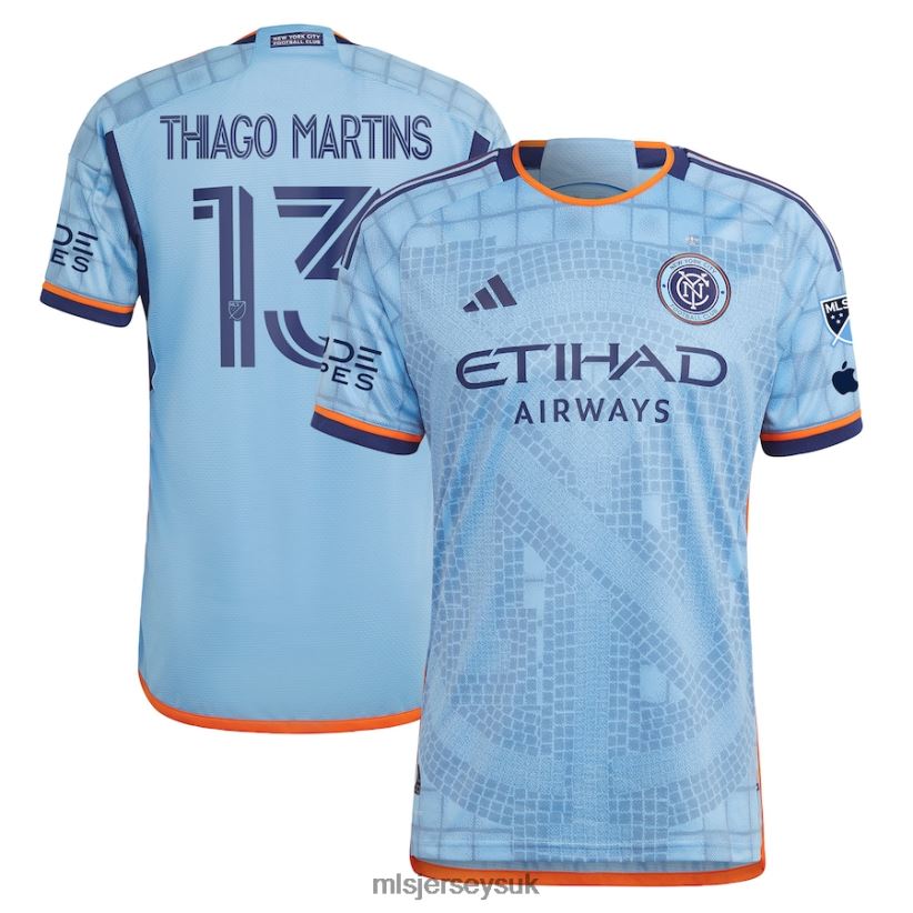 New York City FC Thiago Martins Adidas Light Blue 2023 The Interboro Kit Authentic Player Jersey Men MLS Jerseys Jersey X60B2D785