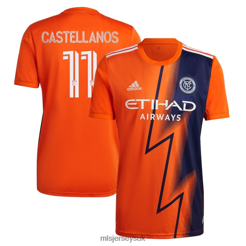 New York City FC Valentin Castellanos Adidas Orange 2022 The Volt Kit Replica Player Jersey Men MLS Jerseys Jersey X60B2D941