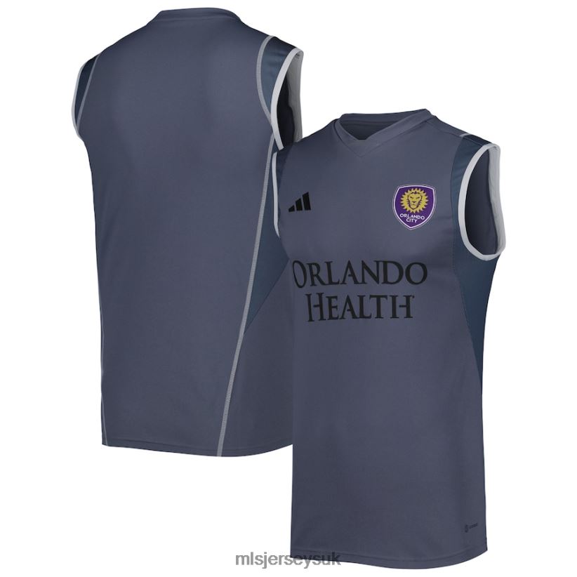 Orlando City SC Adidas Gray 2023 On-Field Sleeveless Training Jersey Men MLS Jerseys Jersey X60B2D276