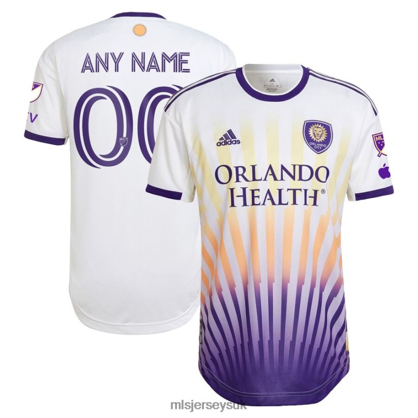 Orlando City SC Adidas White 2023 The Sunshine Kit Authentic Custom Jersey Men MLS Jerseys Jersey X60B2D849