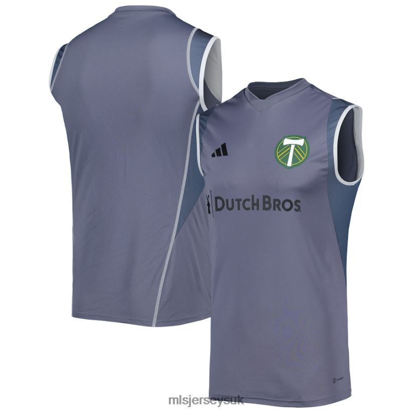 Portland Timbers Adidas Gray 2023 On-Field Sleeveless Training Jersey Men MLS Jerseys Jersey X60B2D614