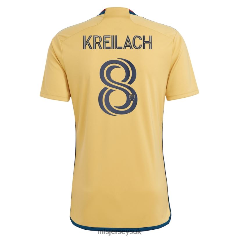 Real Salt Lake Damir Kreilach Adidas Gold 2023 The Beehive State Kit Replica Player Jersey Men MLS Jerseys Jersey X60B2D674
