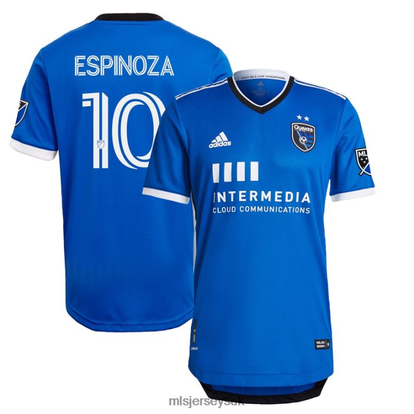 San Jose Earthquakes Cristian Espinoza Adidas Blue 2021 Primary Authentic Player Jersey Men MLS Jerseys Jersey X60B2D988
