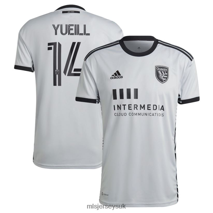 San Jose Earthquakes Jackson Yueill Adidas Gray 2022 The Creator Kit Replica Player Jersey Men MLS Jerseys Jersey X60B2D1498