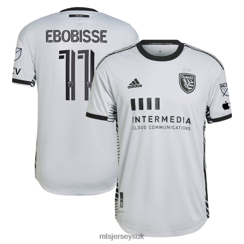 San Jose Earthquakes Jeremy Ebobisse Adidas Gray 2023 The Creator Kit Authentic Player Jersey Men MLS Jerseys Jersey X60B2D1184