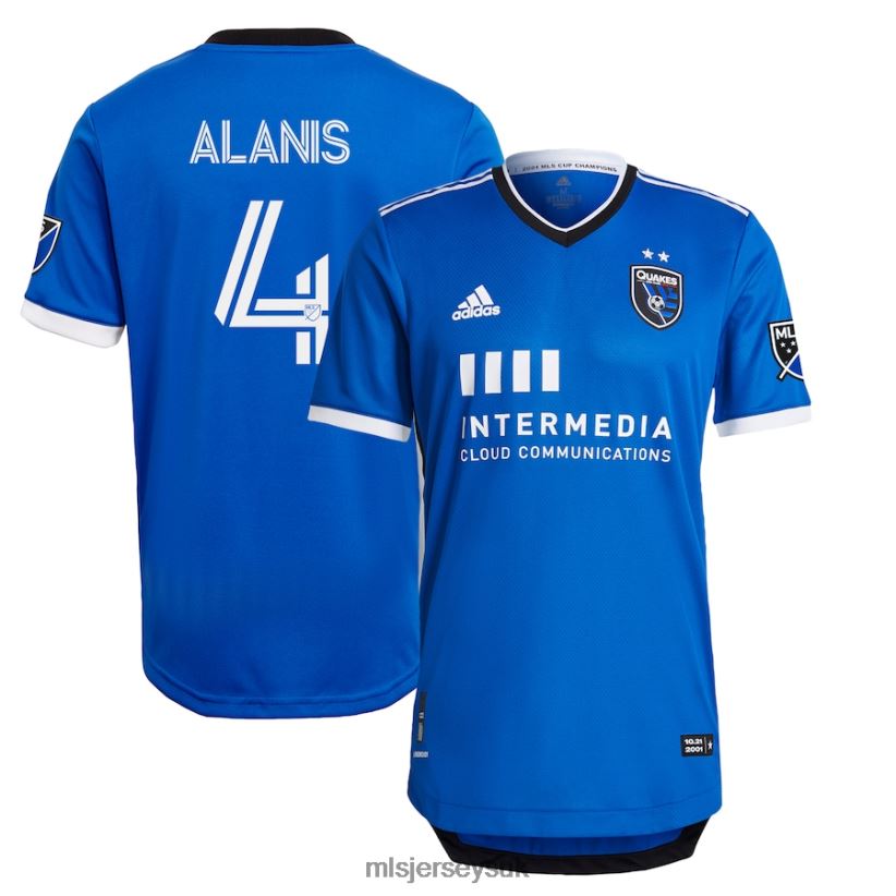 San Jose Earthquakes Oswaldo Alanis Adidas Blue 2021 Primary Authentic Player Jersey Men MLS Jerseys Jersey X60B2D987