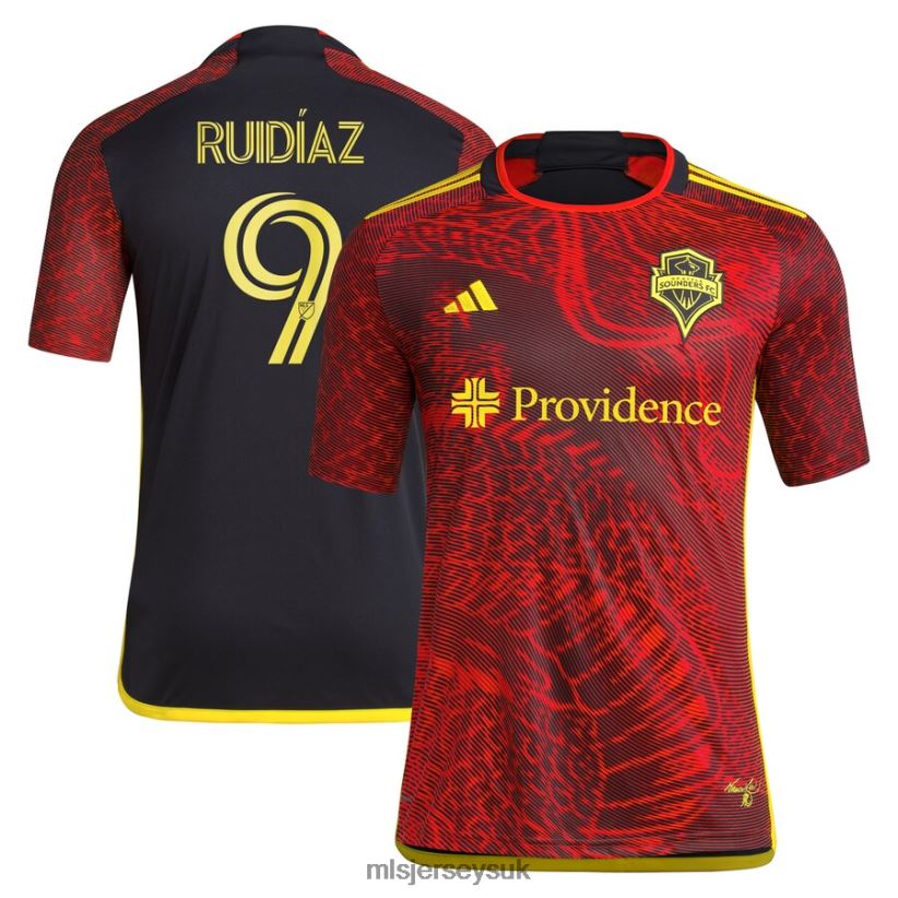 Seattle Sounders FC Raul Ruidiaz Adidas Red 2023 The Bruce Lee Kit Replica Jersey Men MLS Jerseys Jersey X60B2D520