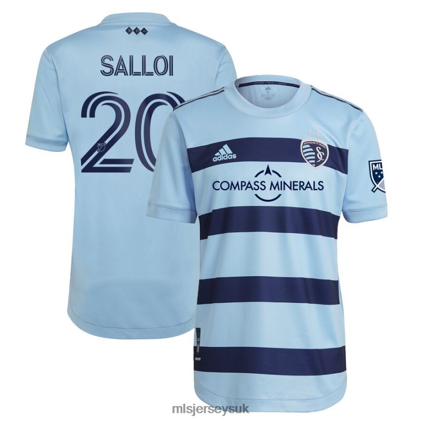 Sporting Kansas City Daniel Salloi Adidas Light Blue 2021 Primary Authentic Player Jersey Men MLS Jerseys Jersey X60B2D893